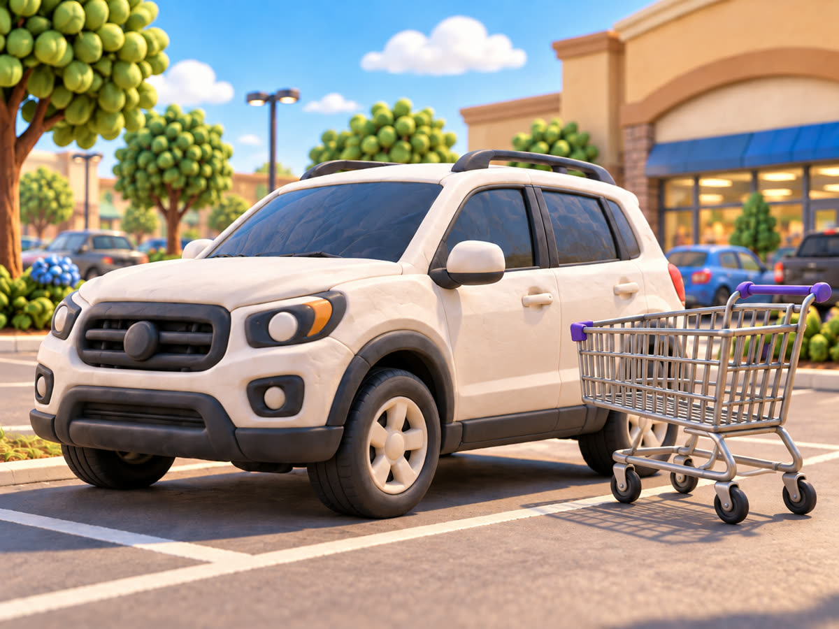 A cart rolls loose